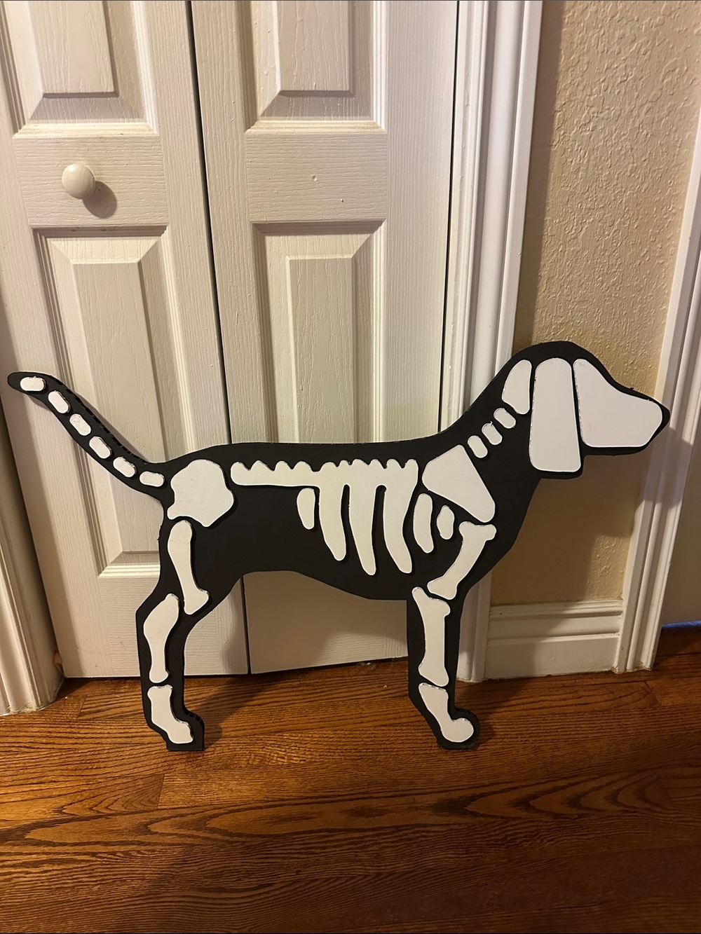 Pink Victoria's Secret Large Foam Skeleton Halloween Dog Store Display